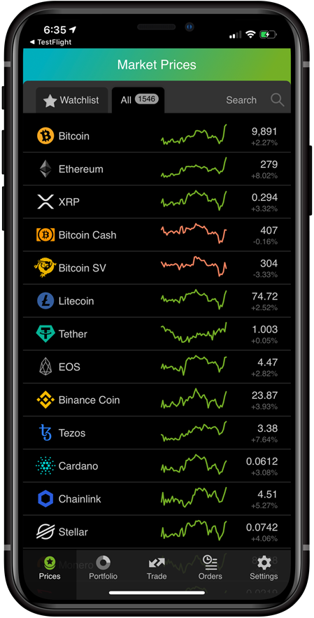 cryptocurrency stock market app