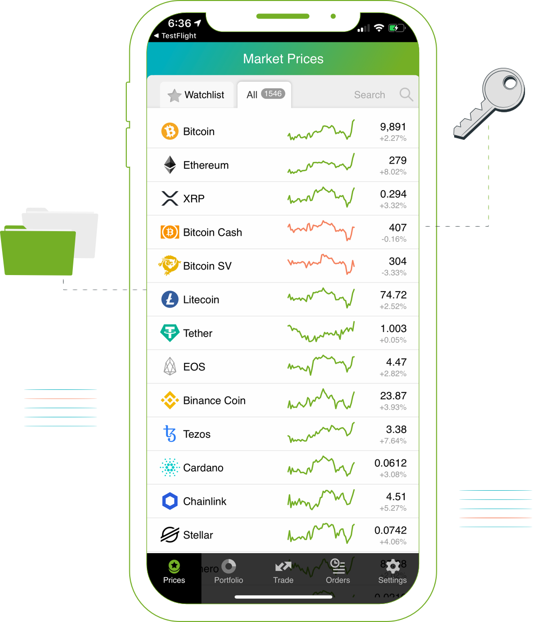 cryptocurrency price api android