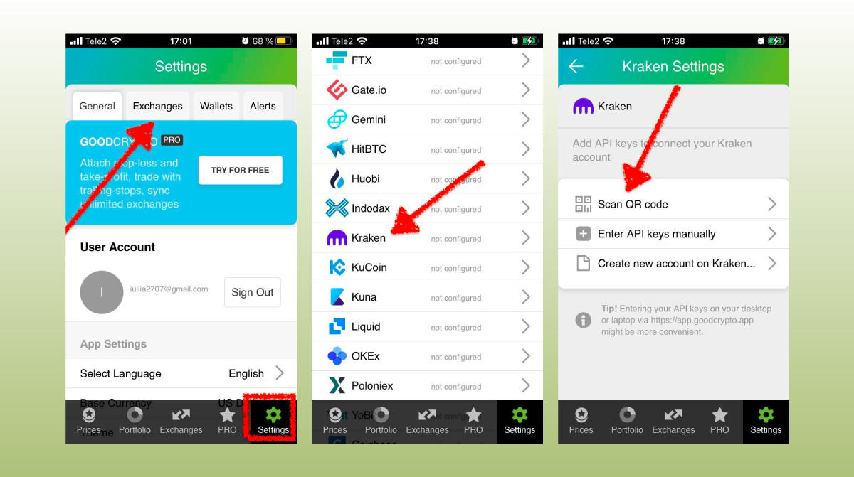 How to scan your QR code on Kraken with Good Crypto?