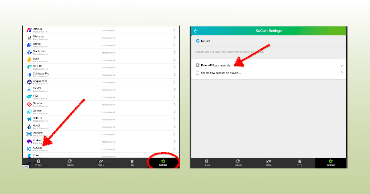 How to configure KuCoin API key and add it to GOODCRYPTO