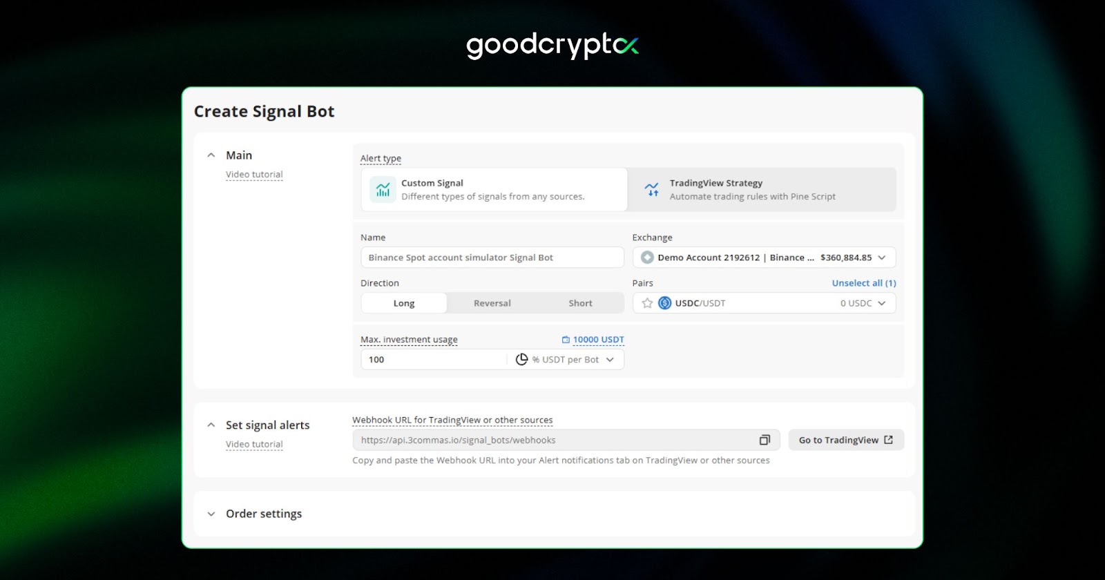 Signal Bot TradingView