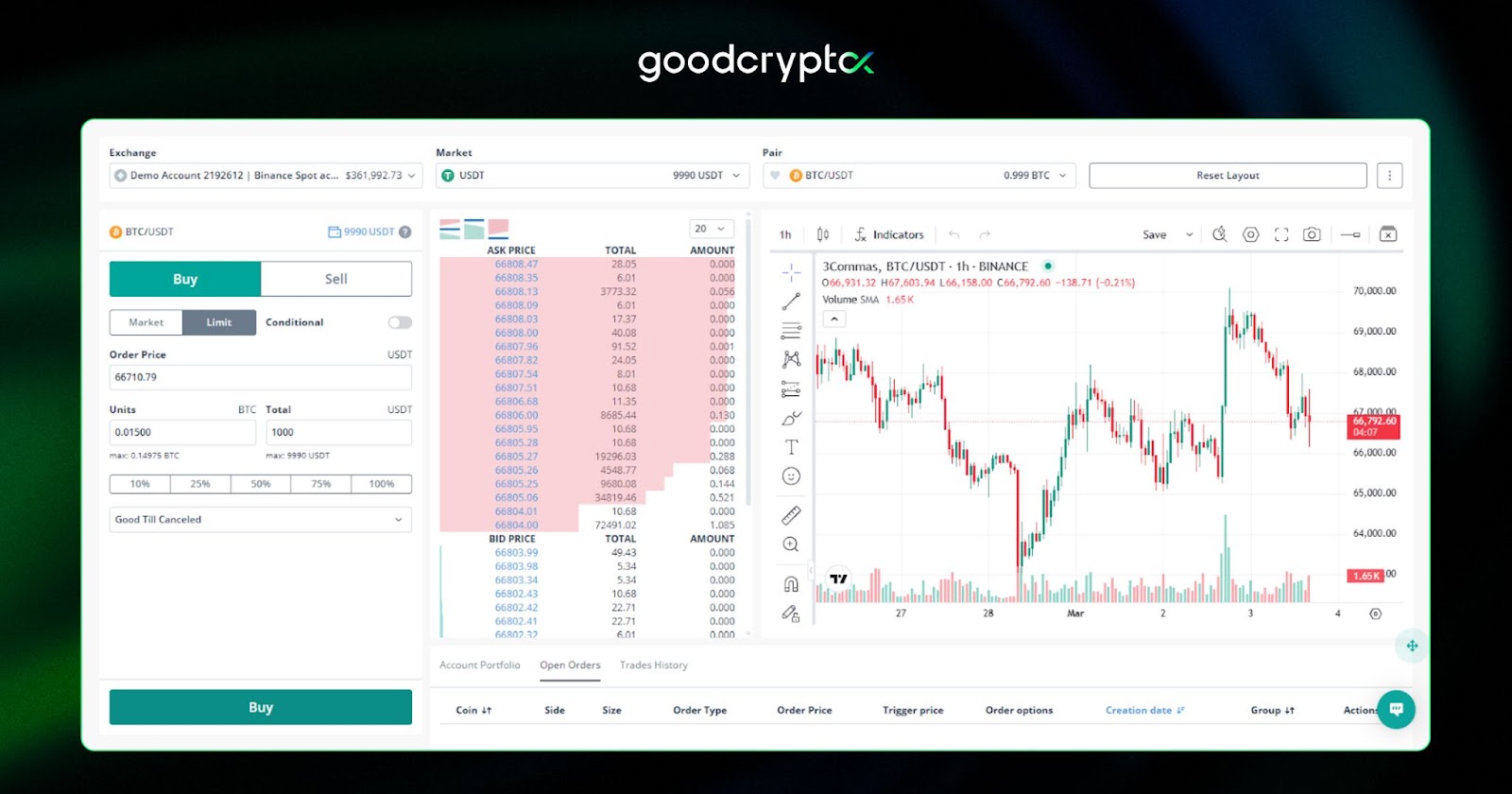 3Commas scalping trading terminal
