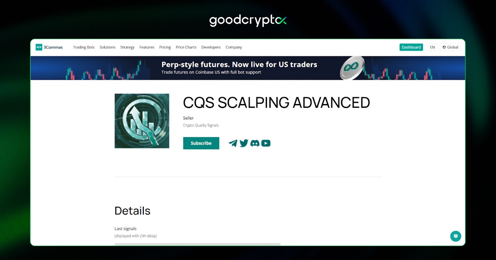 CQS scalping signals strategy