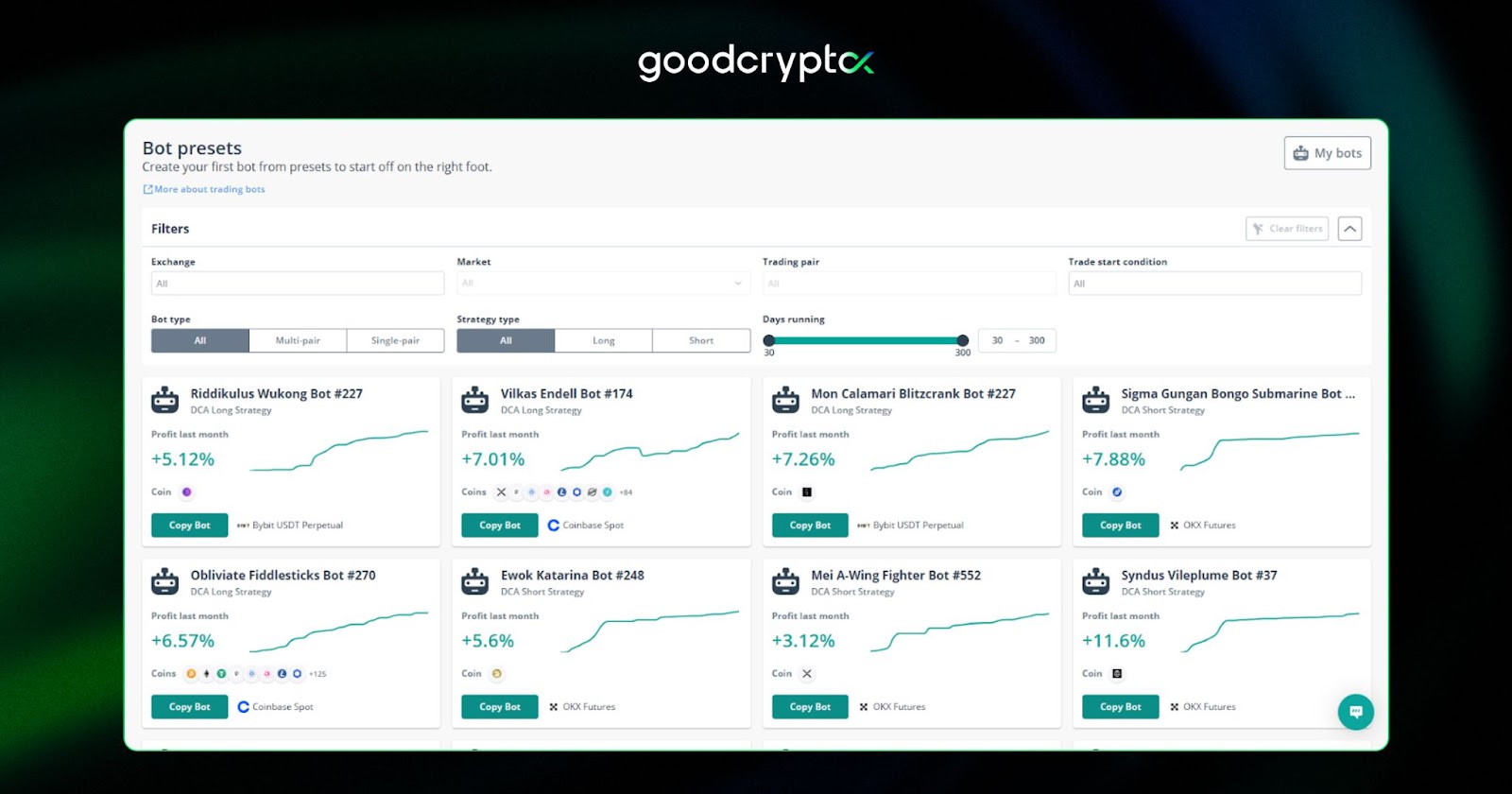 modify existing DCA bots