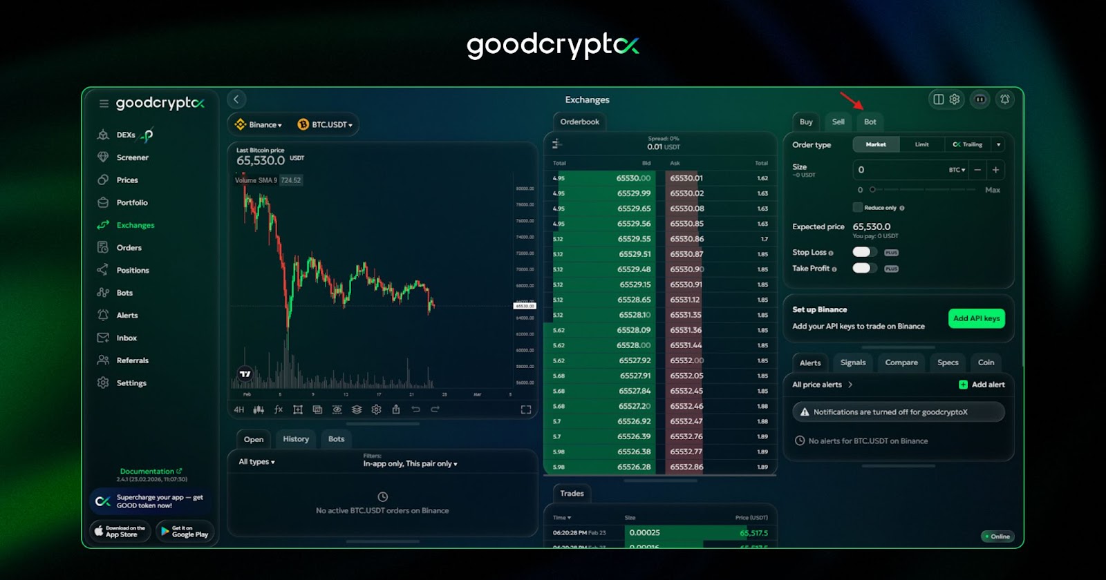 how to set up a trading bot