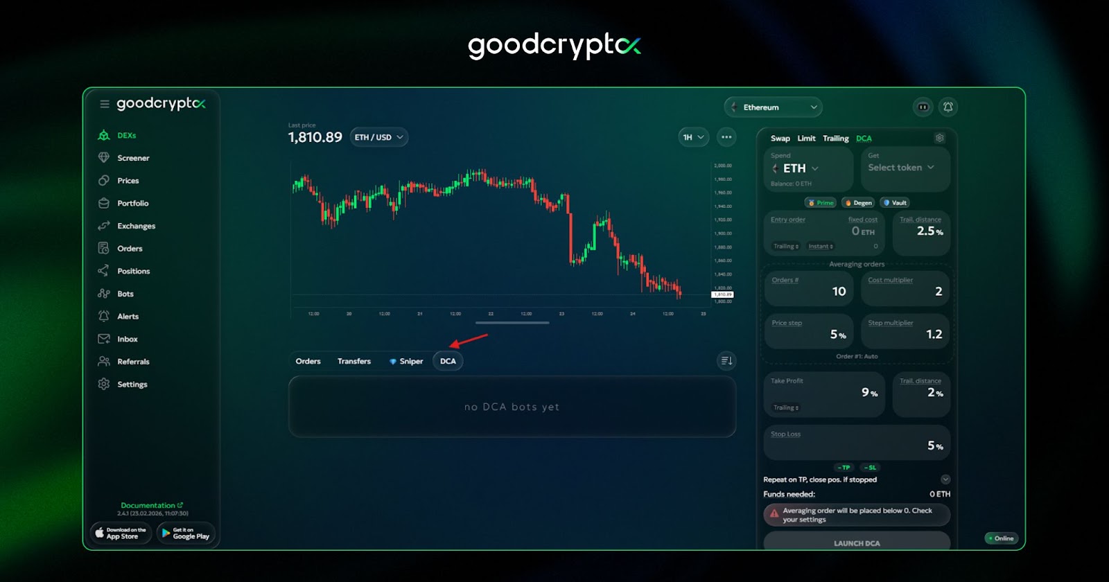 launched a DEX DCA bot