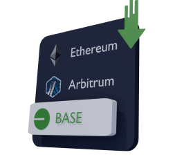 2. transfer ETH on Base network or buy it with the credit card
