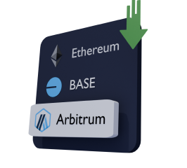 2. transfer ETH on Arbitrum network or buy it with the credit card
