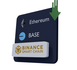 2. transfer ETH on BSC network or buy it with the credit card
