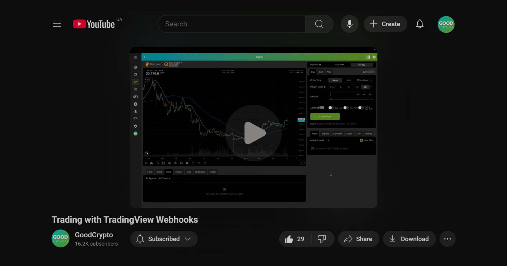 tradingview webhooks with goodcrypto