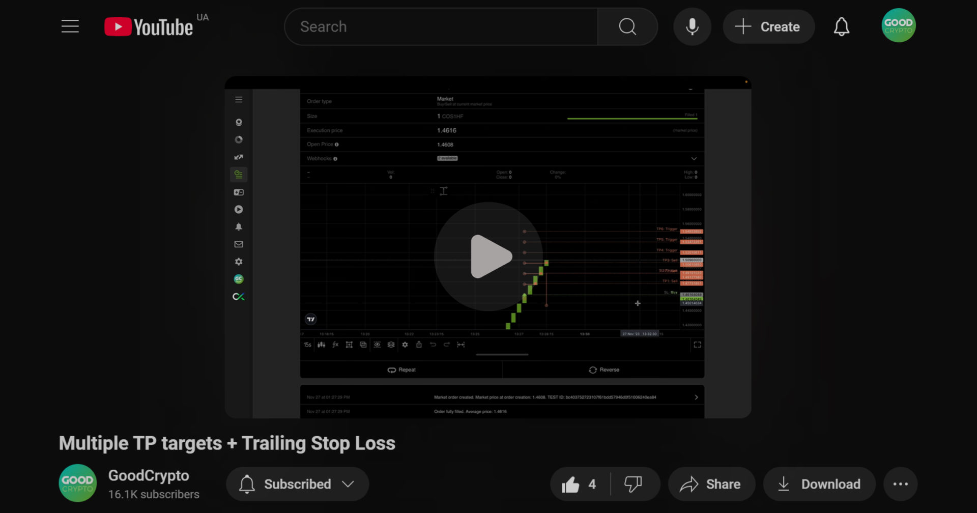 multiple tp targets + trailing stop loss