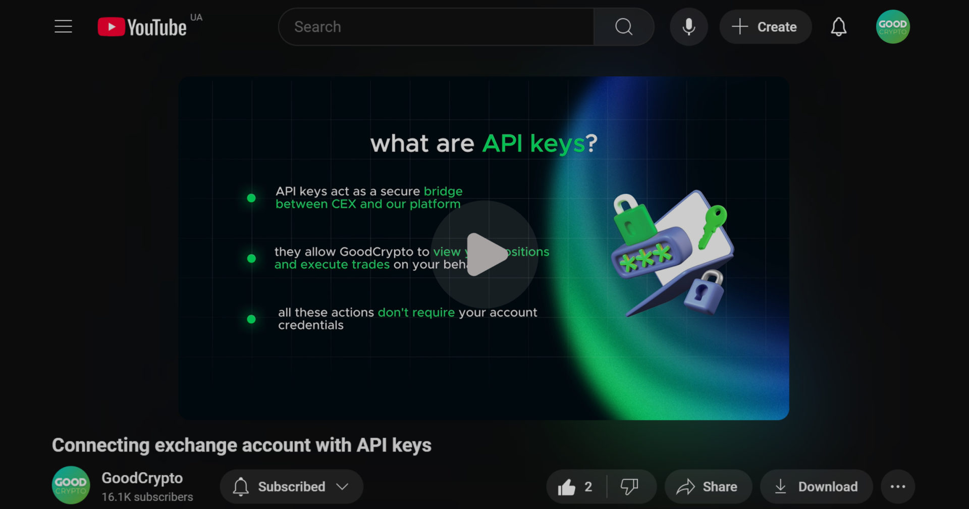 api keys video