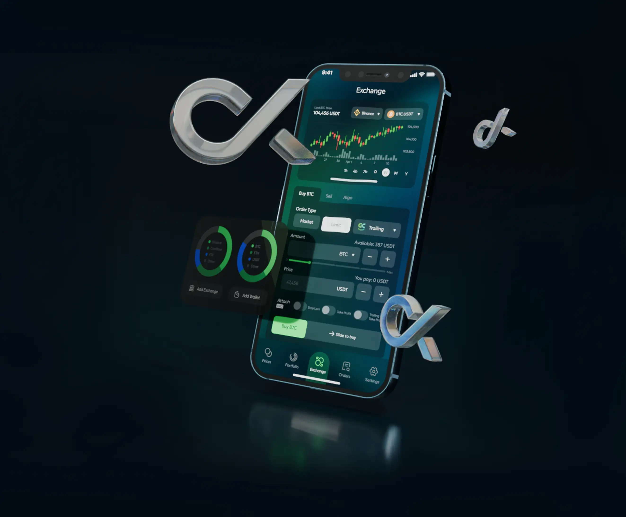 migliori CEX e DEX. <br><span>migliori strumenti di trading.</span><br>una sola app crypto