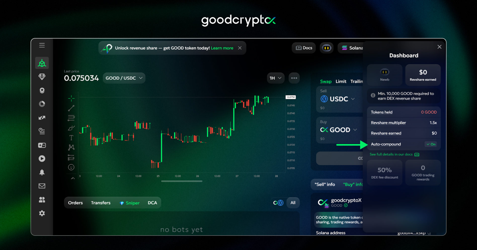 continue earning in $USDC