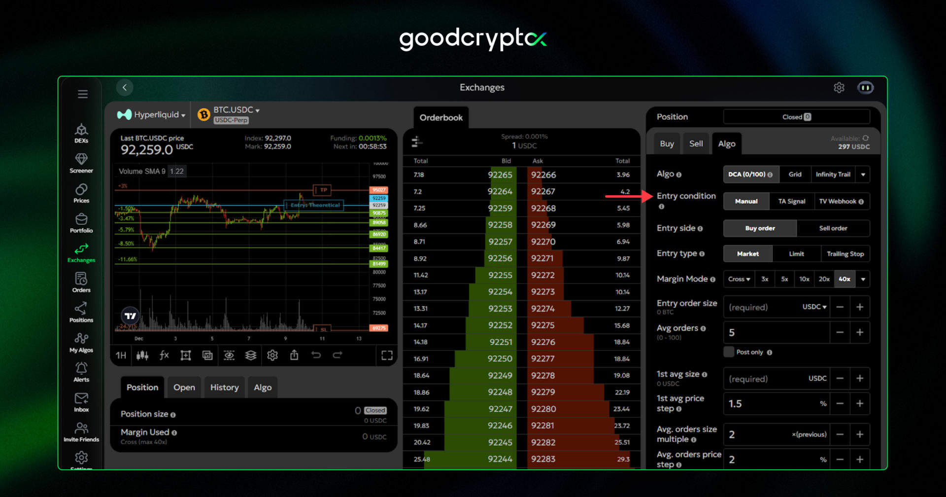notable setting of the DCA bot