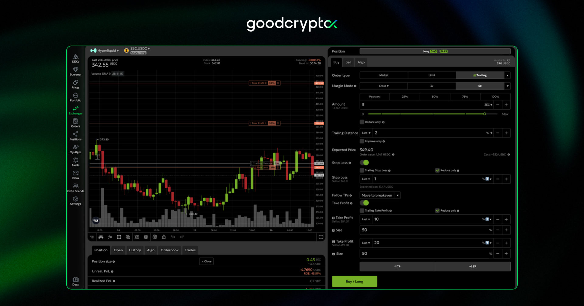  Hyperliquid trailing Stop Loss
