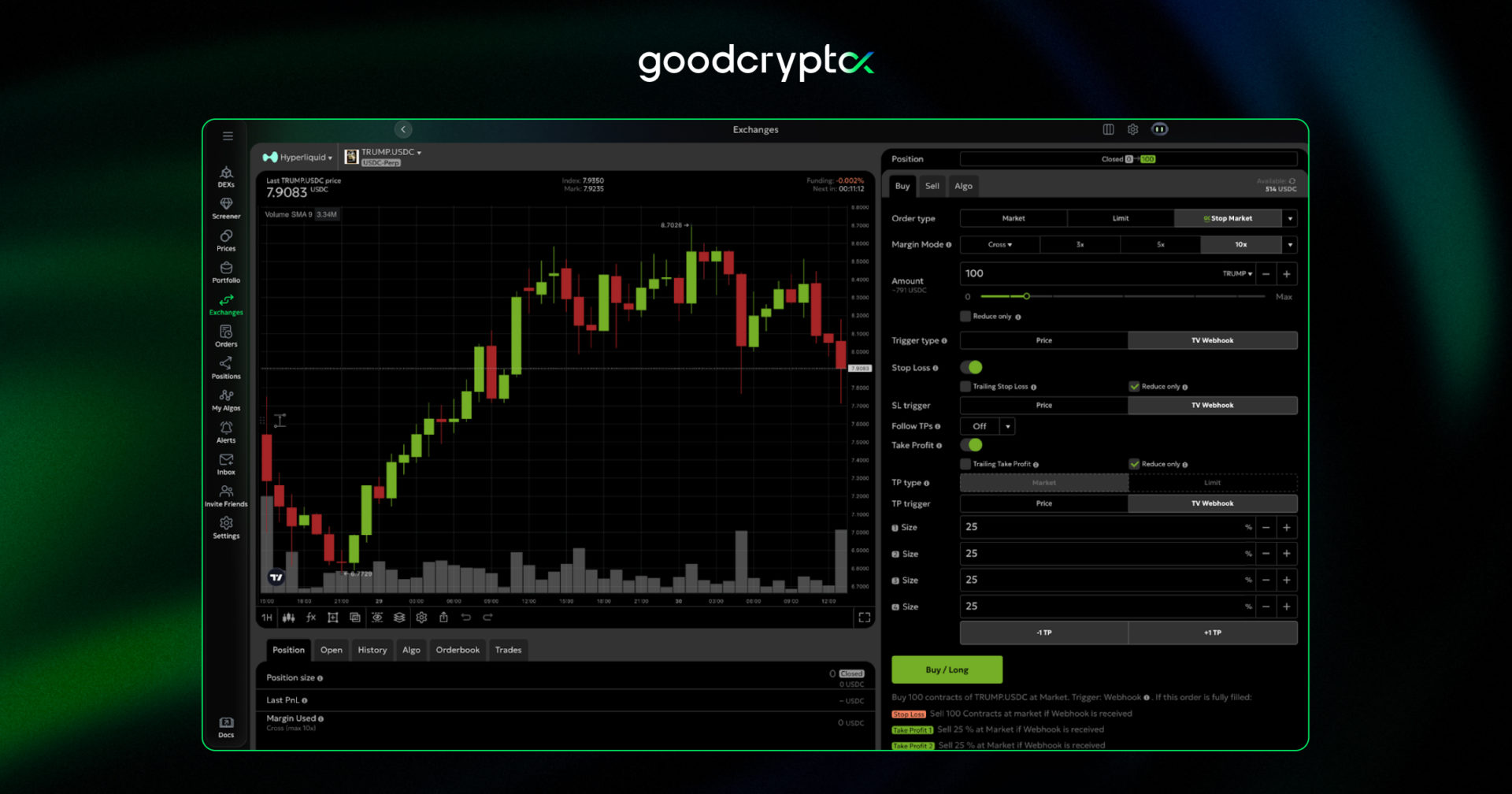 manual trailing buy order