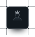 user with crown - logo